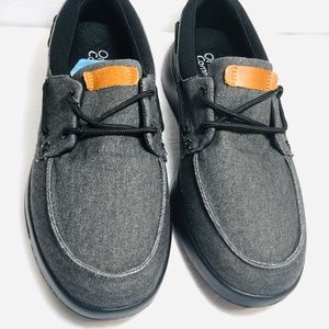 Ortho Comfort Men’s Casual Dark Gray Canvas Lace Up Loafer With Arch Support 10M